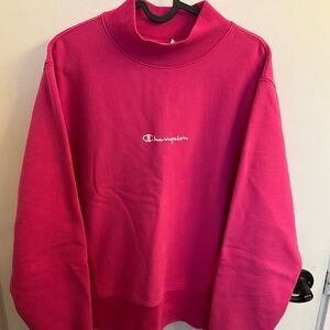 Champion Bright Pink Reverse Weave Oversized Sweatshirt, size small